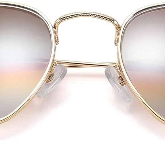 Square Sunglasses for Women Men UV400 Glass Lenses Stylish Hexagonal Frame - Picture 5 of 6